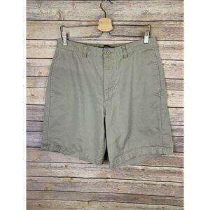 Tommy Hilfiger Mens 33 Khaki Shorts Flat Front Chinos Tan